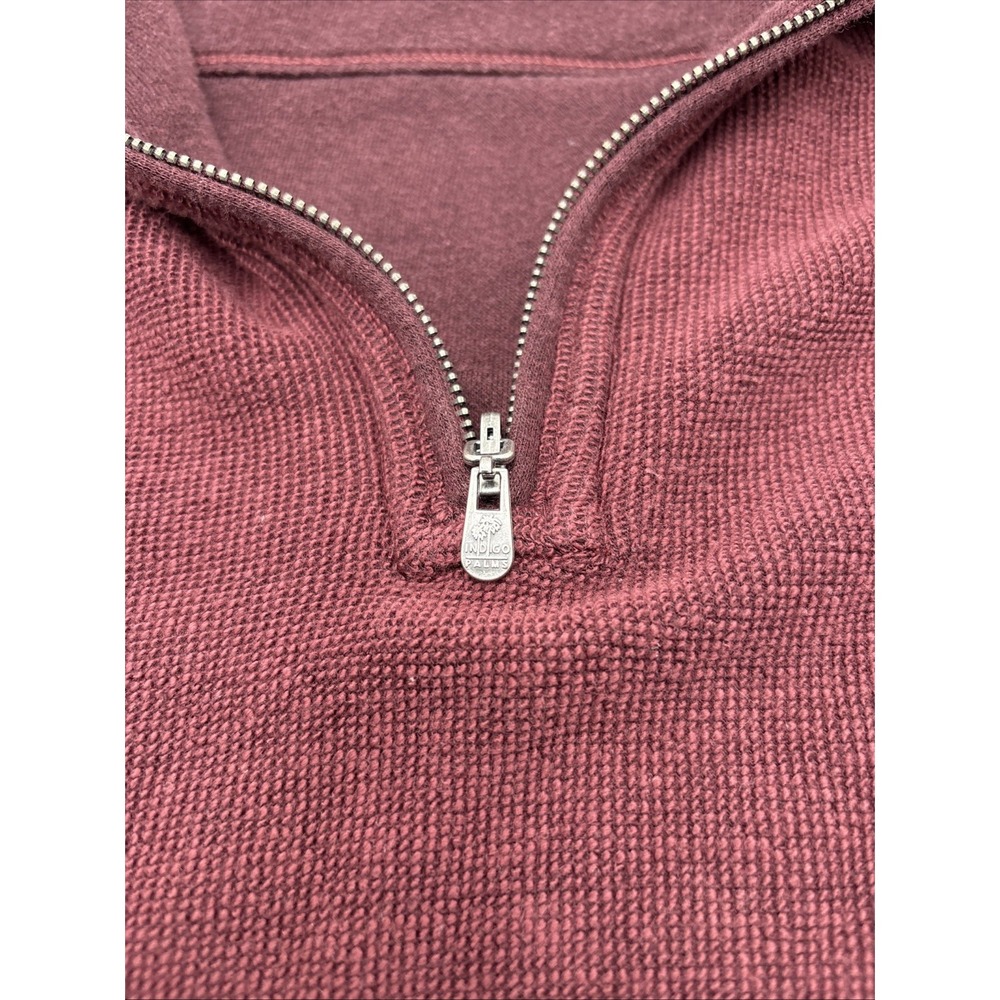 Indigo Palms Mens Sweater Half Zip Pull Over Brown Size Extra Large Long Sleeve - Picture 5 of 13